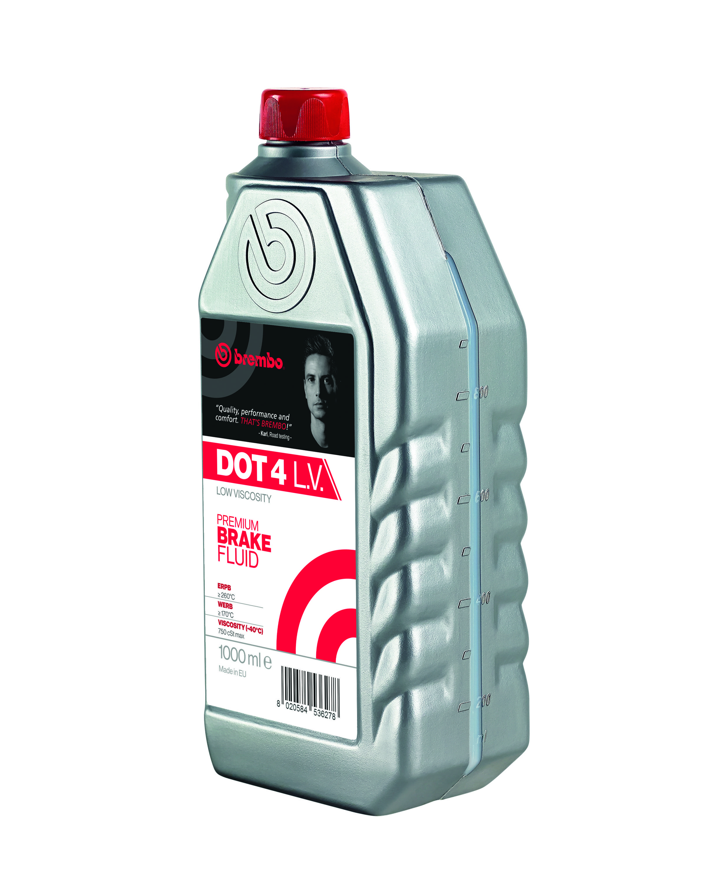 Brake Fluid (DOT 4) (1 Liter) (Low Viscosity) - Brembo L04210